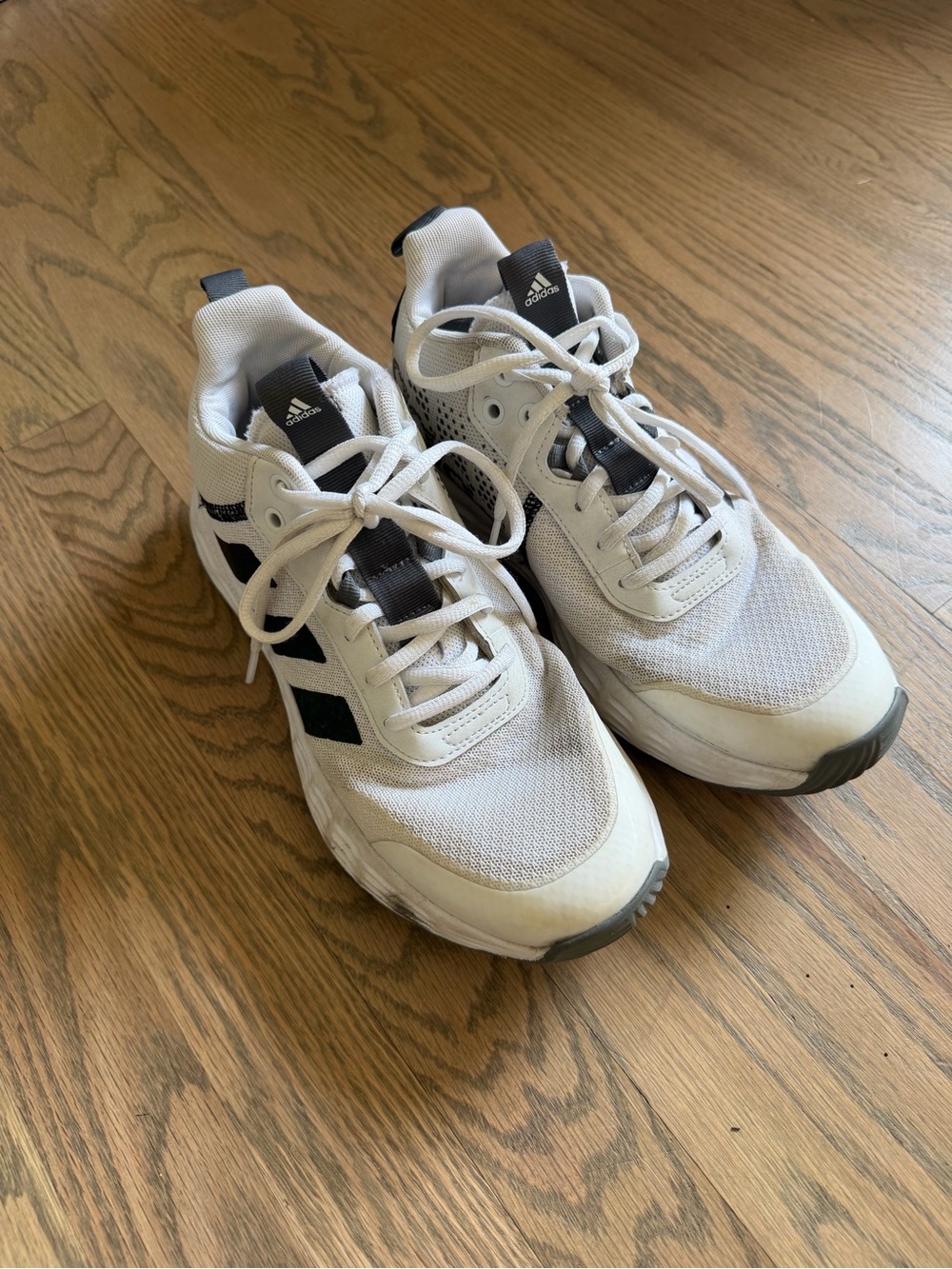 adidas Men’s White and Black Athletic Running Shoes